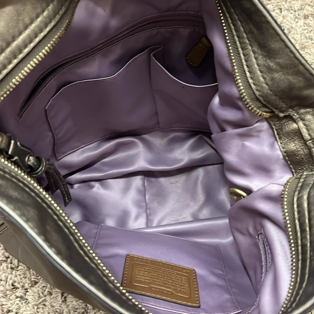 Coach EUC Bronze Leather Purse, hardly used, with inside pockets.
